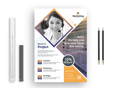 Square Marketing Business Flyer