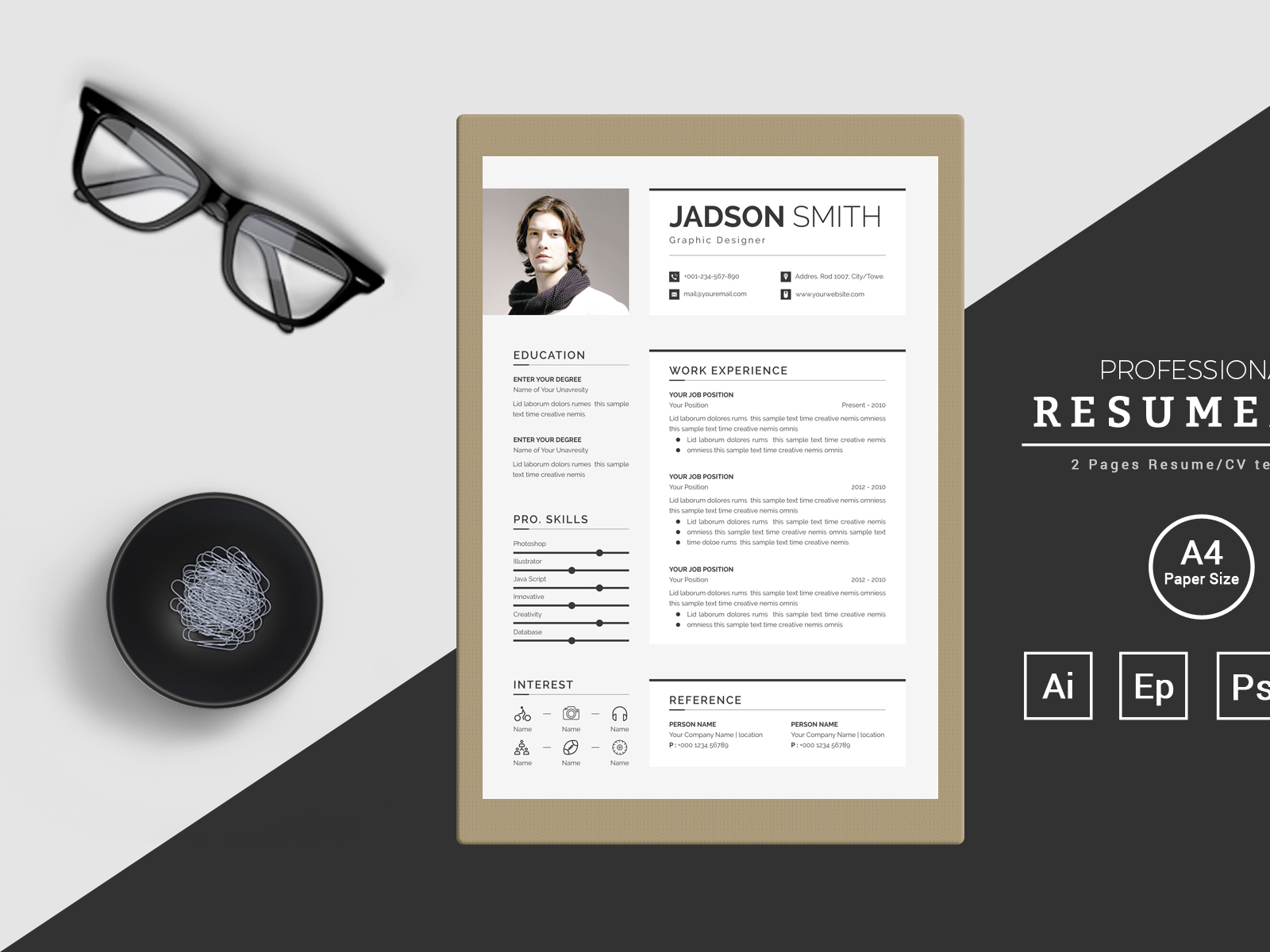 Jadson Smith Word Resume by TheStyle on Dribbble