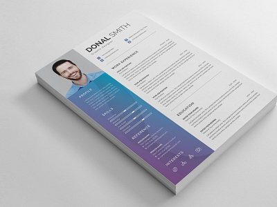 Donal Smith Modern Resume bankers resume clean resume creative resume cv doctors resume infographic resume job seekers manager cv template modern resume professional resume resume resume mac pages student resume word resume