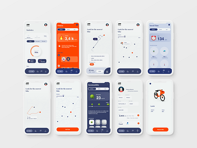 Future concept for JUMP bikes by UBER app augmentedreality interface jump bikes mobility navigation uber ui ux