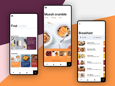 Concept for recipe app