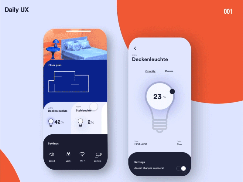 App Concept for fluent floor plans 💡 adobe xd adobexd app app design floor plans interactive interface light minimal settings smarthome ui ux