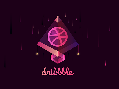 Hello Dribbble! icon illustration