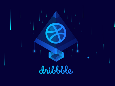Hello Dribbble! icon illustration logo