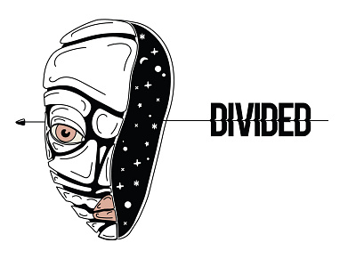 Divided art design divided flat graphism icon illustration illustrator inktober 2017 lettering minimal sketch vector