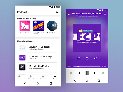 News App Podcast Design 2 android app concept design news prototype ui ui design ux ux design