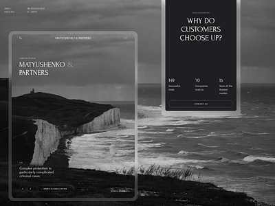 Matyushenko & Partners. art black design desktop interaction minimal typography ui ux web website
