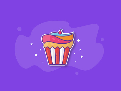 Cupcake cupcake illustration india invite logo outline stiker