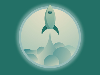 Golden ratio space shuttle dribbble golden ratio icon illustration invite logo shuttle space