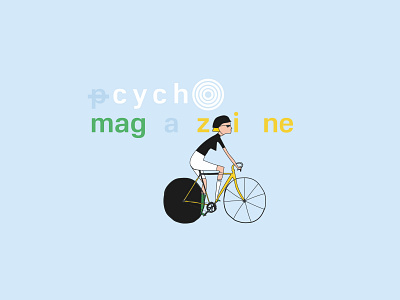 Pcycho - cycling magazine alternative branding design illustration letters logo type typo typography