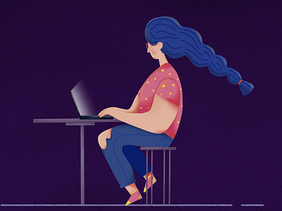 Working girl illustration