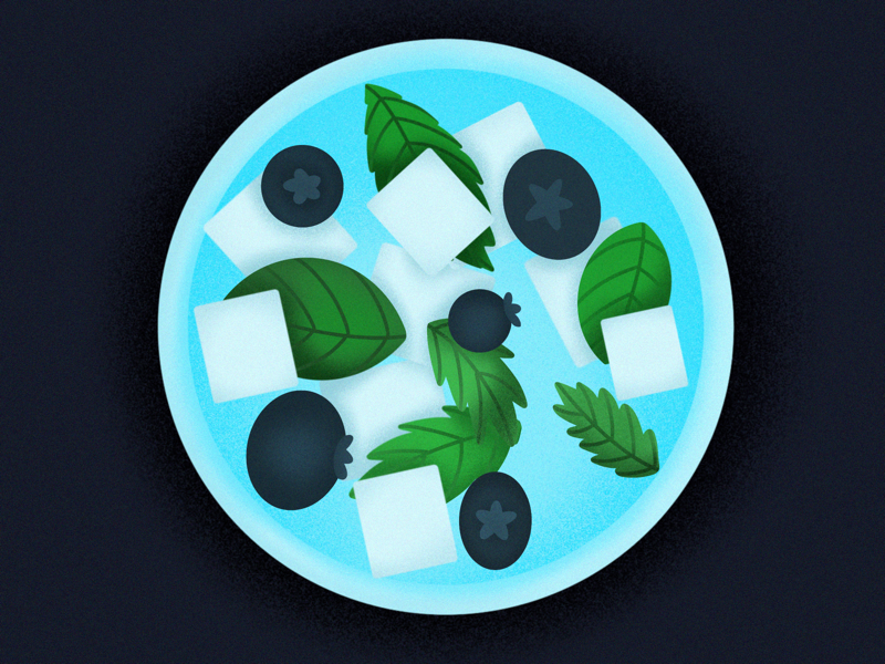 Would you like some drink? praha prague creative drawing minimal etheric agency illustration procreate cocktail drink summer berries berry ice mint leaves water beverage food