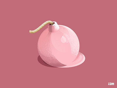 Bomb ball bomb bubblegum candy chewinggum digital art freelance graphic design graphic designer graphiste gum illustration illustrator