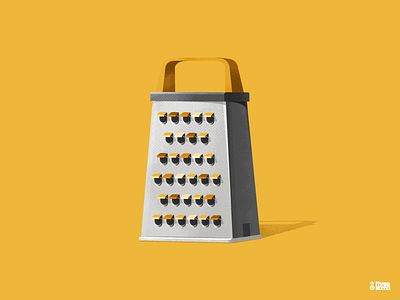 Grater cheese design digital art fromage graphic design graphic designer graphiste grater illustration illustrator rappe vector yellow