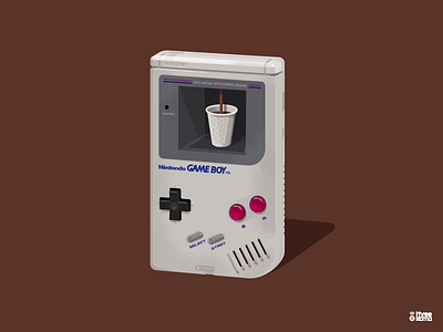 Dispenser cafe coffee digital art distributeur gameboy graphic design graphic designer graphiste illustration illustrator nintendo retrogaming vector videogame