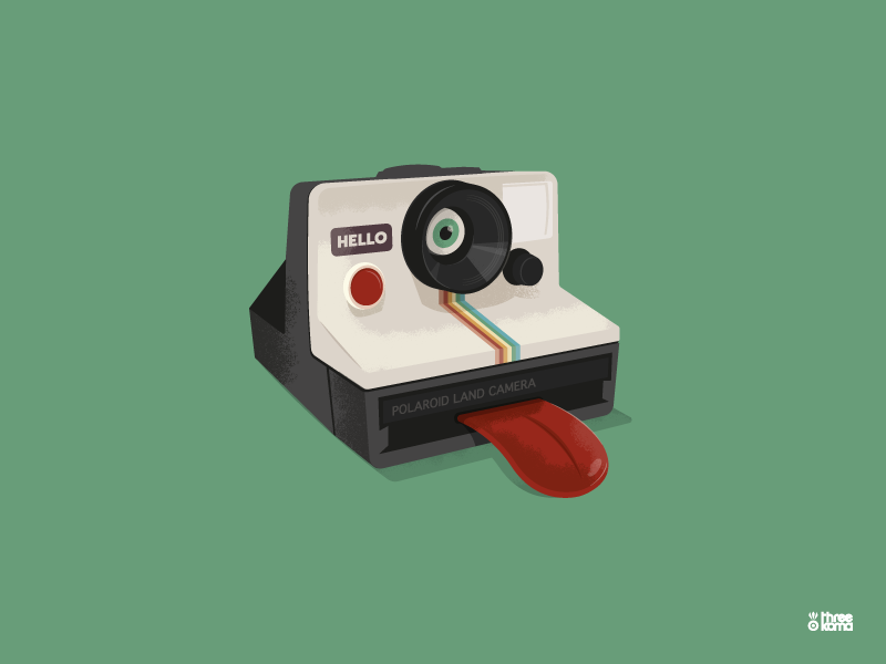 Snaptongue graphic designer graphic design funny fun eye photo polaroid tongue snapshot
