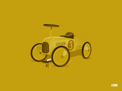Repair car graphic design illustration illustrator toy vector yellow