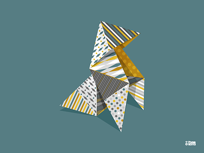 « Ori » colors dessin draw drawing fold graphic designer graphiste illustration illustrator origami paper papier pattern pliage
