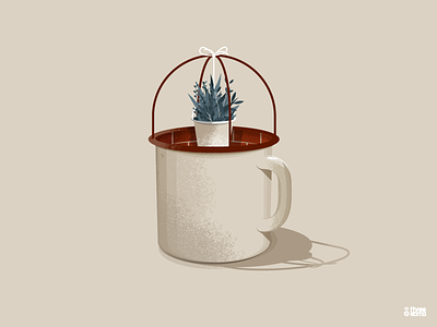 Tea Time cup digital art freelance graphic design graphic designer graphiste illustration illustrator mug plantes tasse tea teatime thé time