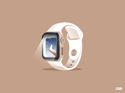 Porthole apple applewatch avion graphic design graphic designer graphiste hublot illustration illustrator montre plane porthole travel voyage watch