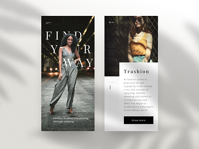 Fashion Magazine App app design fashion figma magazine mobile offset overlap shadow ui ux