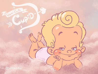Vanilla Cupid animation character design ice cream illustration