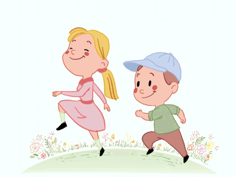 Spring Feeling animated animation cartoon character design illustration kids motion spring