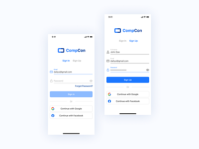 Sign In & Sign Up UI Design