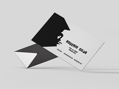 Business Card Design for Roger Films. A Back & White Theme. art direction beautiful logo black and white brand artwork brand design branding business card design business cards illustration logo typogaphy
