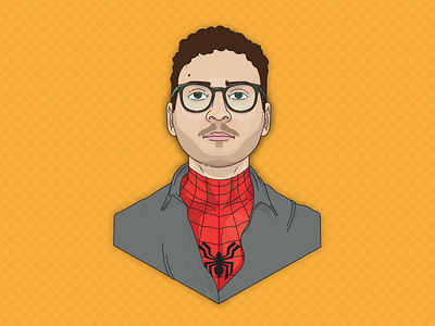 ME AS SPIDERMAN colors comics illustration marvel pattern portrait spiderman vector