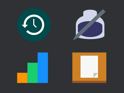 Time Machine + iWork suite icon icons keynote mac minimal numbers osx pages