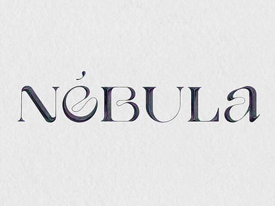 Nébula | Lettering exercise | procreate