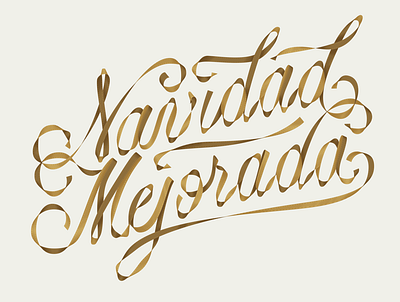 Navidad Mejorada | DETAIL art design graphic deisgn handmade letter letterer letterform letterforms lettering procreate ribbon