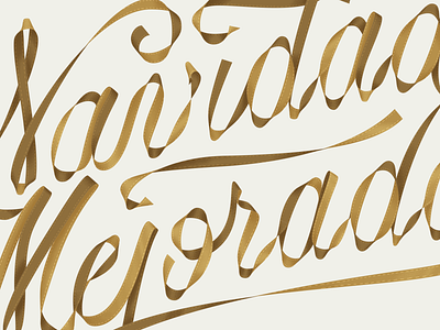 Navidad Mejorada | DETAIL art design graphic deisgn handmade illustration letterer letterform letterforms lettering procreate ribbon spanish
