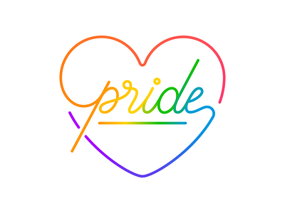 Pride love design handmade letterform lettering love monoline pride vector