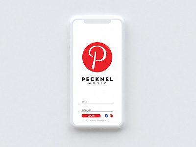 Pecknel Music Login iphone x login music ui