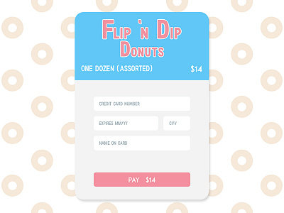 Flip 'n Dip Donuts Credit Card Checkout