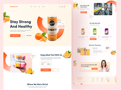 Health and fitness products Landing page Design branding fitness app healthwebsite illustration landing page design landingpage ui ux web