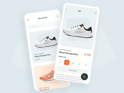 App design for an e-commerce business app uiux design illustration