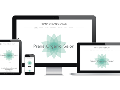 Prana Organic Salon Mobile & Web Design branding graphic design identity design illustrator logo design web design