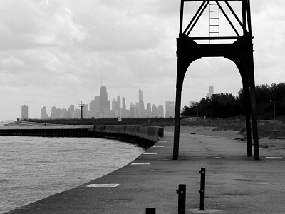 Chi Town black and white city landscape photography waterfront