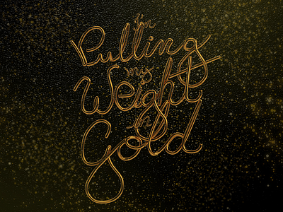 Gold lettering