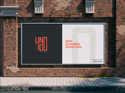 UNO:100 Mockup architects branding identity branding logotype photoshop studio