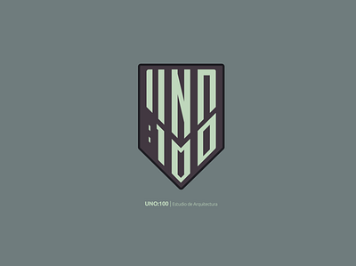 UNO:100 B2 architect architecture branding design geometric identity logo love