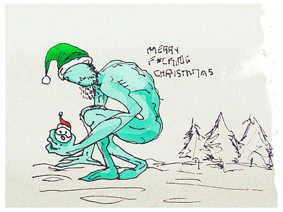 Grinch no more christmas card draw quick sketch