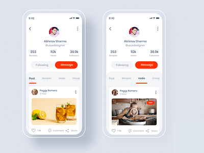 Social application for food lovers UI kit