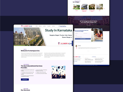 Campus Live Educational Services branding codeappan design educational educationalservices graphicdesign services style uxui web webdesign website