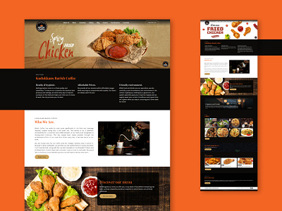Barish Coffee - Website band branding broasted chicken chicken codeappan coffeeshop design food graphidesign simpledesign ui ux uxui web webdesign webdevelopment website websitedesign websitework