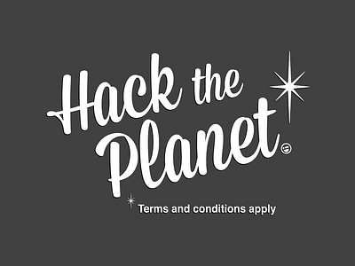 Hack The Planet! hack hacktheplanet kealinit nerd toc typography