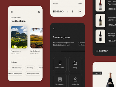 Wine App 2 - Exploration app application black design ecommerce flat icon minimal modern texture ui uidesign ux
